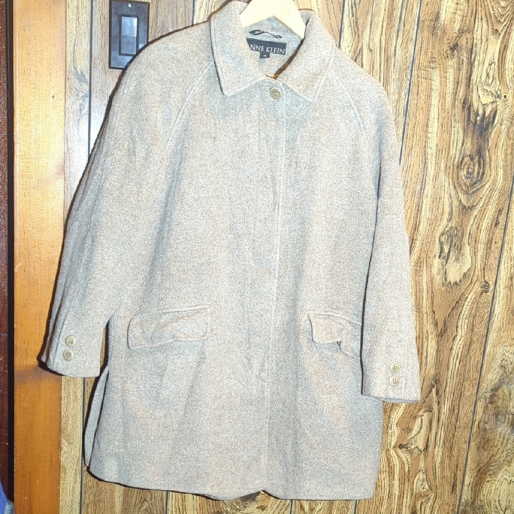 Anne Klein Women's Beige Pea Coat Women's Size 10